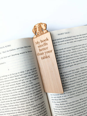 My Book Smells Better - Wooden Bookmark
