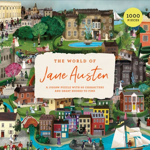 The World of Jane Austen 1000 Piece Puzzle: A Jigsaw Puzzle with 60 Characters and Great Houses to Find by Mullan, John