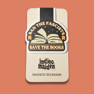 Ban the Fascists Save the Books Magnetic Bookmark