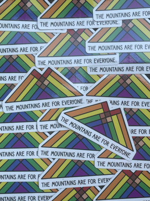 The Mountains are for everyone Sticker - Pride Diversity: Pride