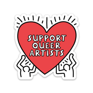 Support Queer Artists Heart Sticker